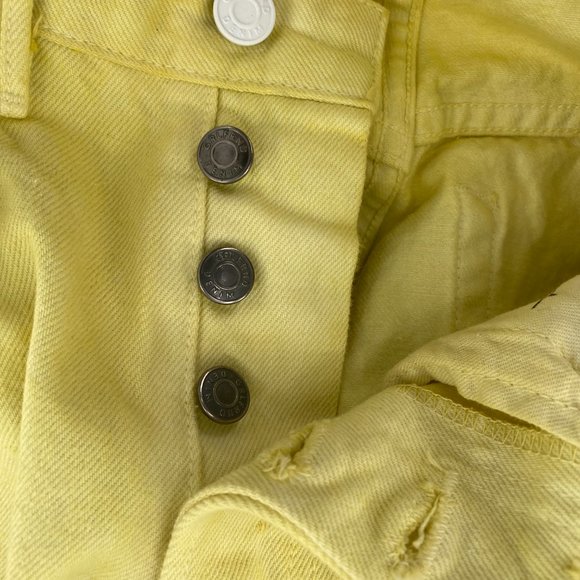 Grlfrnd NWT Mica Crop Color Block Straight Leg Denim Jeans Pink Crush 27 New - Picture 4 of 15